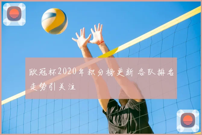 欧冠杯2020年积分榜更新 各队排名走势引关注